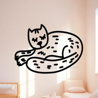 Sticker autocollant  chat dessin