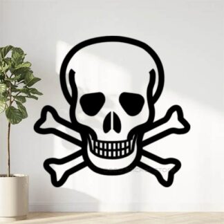 Autocollant sticker crane squelette skull