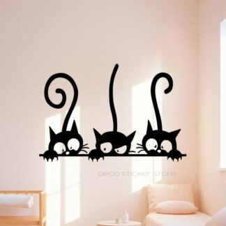 Sticker autocollant chats mignons