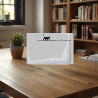 Sticker autocollant Chat Funambule pour MacBook