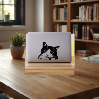 Sticker autocollant MacBook Chat mignon