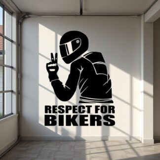 Sticker  autocollant moto signe de motard 2