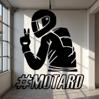 Sticker autocollant moto signe de motard