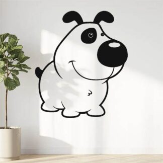 Sticker autocollant chien fifou