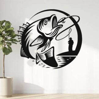 Sticker autocollant poisson pêche