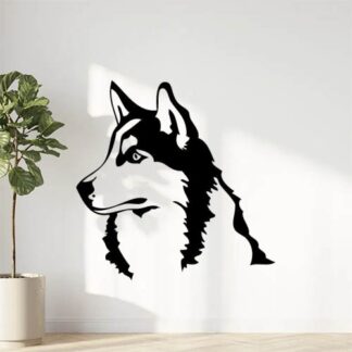 Sticker autocollant chien husky