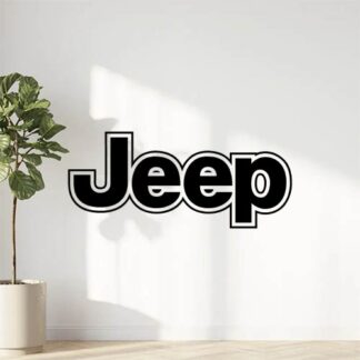 Sticker autocollant Logo Jeep métallique modèle 2