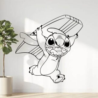 Sticker autocollant Stitch surf