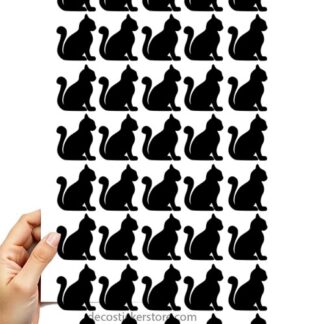 40 gommettes adhésives autocollantes chats taille et couleur au choix