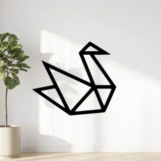 Sticker autocollant origami cygne oiseau