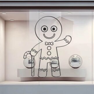 Sticker autocollant bonhomme pain d’épice Noël