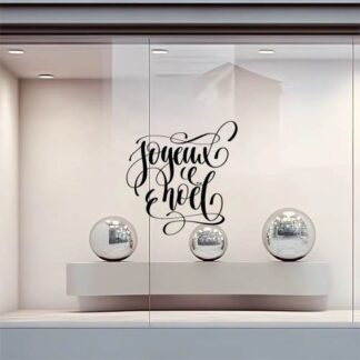 Sticker autocollant joyeux Noël écrit en Français