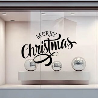 Sticker autocollant joyeux Noël écrit en anglais