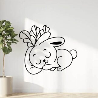 Sticker autocollant petit lapin dodo