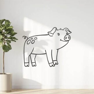Sticker autocollant petit cochon