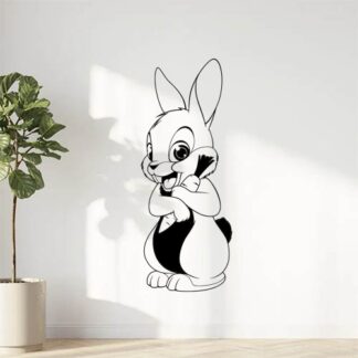 Sticker autocollant lapin mignon
