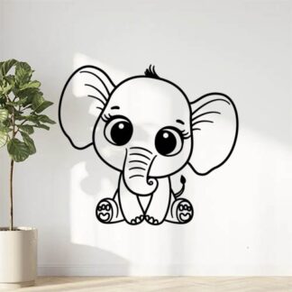 Sticker autocollant éléphant mignon ❤️