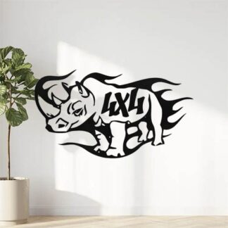 Sticker autocollant 4x4 rhinocéros gauche