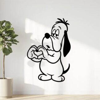 Sticker autocollant Droopy fait Coeur avec doigts décoration decostickerstore - 7S4JGI