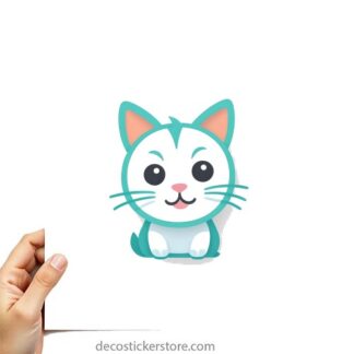 sticker autocollant chat imprimé 1 96LM7