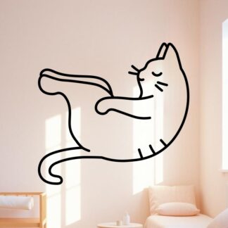 sticker autocollant Animaux chat zen yoga 9 9BPRU
