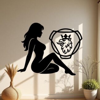 Sticker autocollant sexy fille logo Scania décoration decostickerstore - CWTKTC