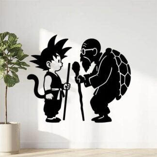 Sticker autocollant Sangoku et tortue géniale décoration decostickerstore - 9NLAIK