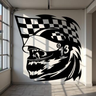 Sticker Autocollant  Casque Racing