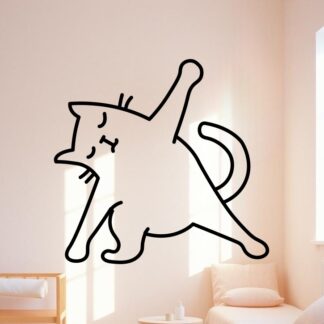 sticker autocollant animaux chat zen yoga 8 AFDS9