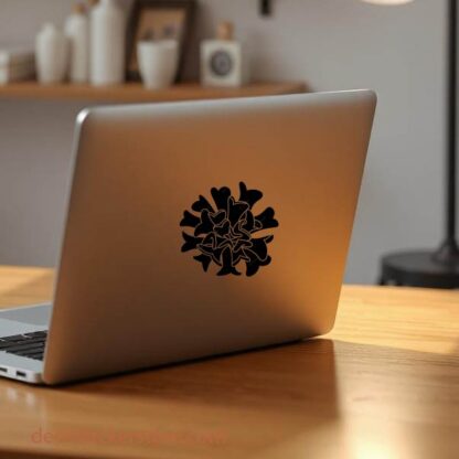 Sticker Autocollant succulente fleur AJ87292