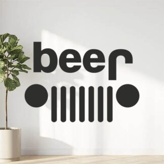 Sticker Autocollant  jeep 4x4 beer auto AM87353