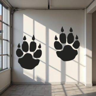 Sticker Autocollant empreinte d ours auto AM87427