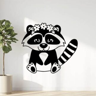 Sticker Autocollant racoon animaux  AN1A23