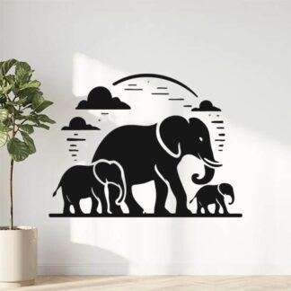 Sticker Autocollant elephant animaux  AN2429