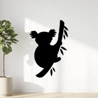 Sticker Autocollant koala ours eucalyptus fleur plante animaux  AN2440