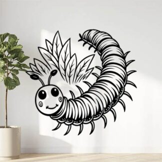 Sticker Autocollant chenille animaux  ANI1028