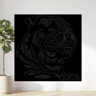 Sticker Autocollant chien bulldog animaux  ANI1037
