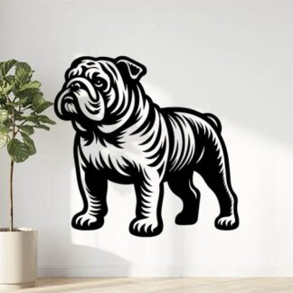 Sticker Autocollant chien bulldog animaux  ANI1038