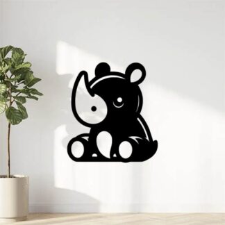 Sticker Autocollant rhinoceros animaux  ANI1041