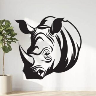 Sticker Autocollant rhinoceros animaux  ANI106