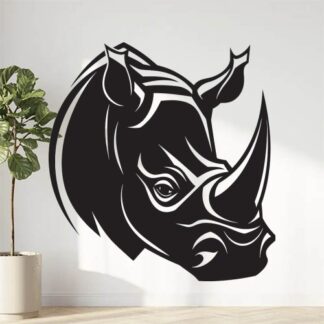 Sticker Autocollant rhinoceros animaux  ANI107