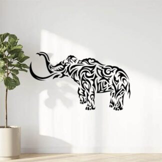 Sticker Autocollant elephant tribal animaux  ANI18746