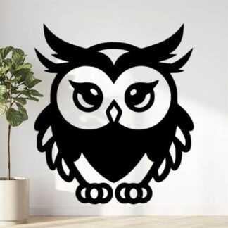 Sticker Autocollant hibou chouette animaux  ANI2118