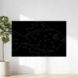 Sticker Autocollant poisson fugu pêche marin animaux  ANI882