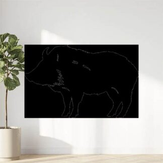 Sticker Autocollant sanglier cochon chasse animaux  ANI890