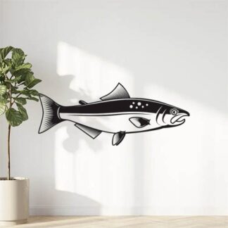 Sticker Autocollant poisson saumon pêche marin animaux  ANI892