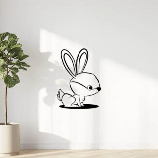 Sticker Autocollant lapin animaux  ANI907