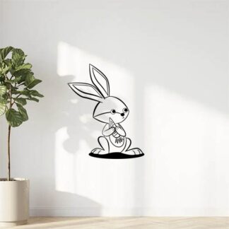 Sticker Autocollant lapin animaux  ANI911