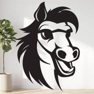 Sticker Autocollant cheval poney equide animaux  ANI921