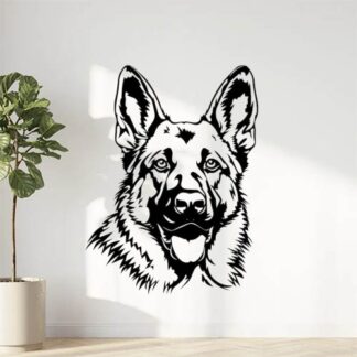 Sticker Autocollant chien malinois berger allemand animaux  ANICM33